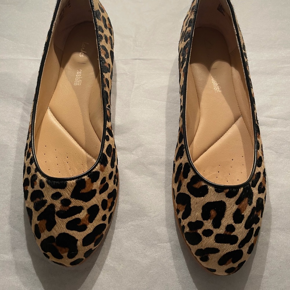 Clark’s leopard print flats